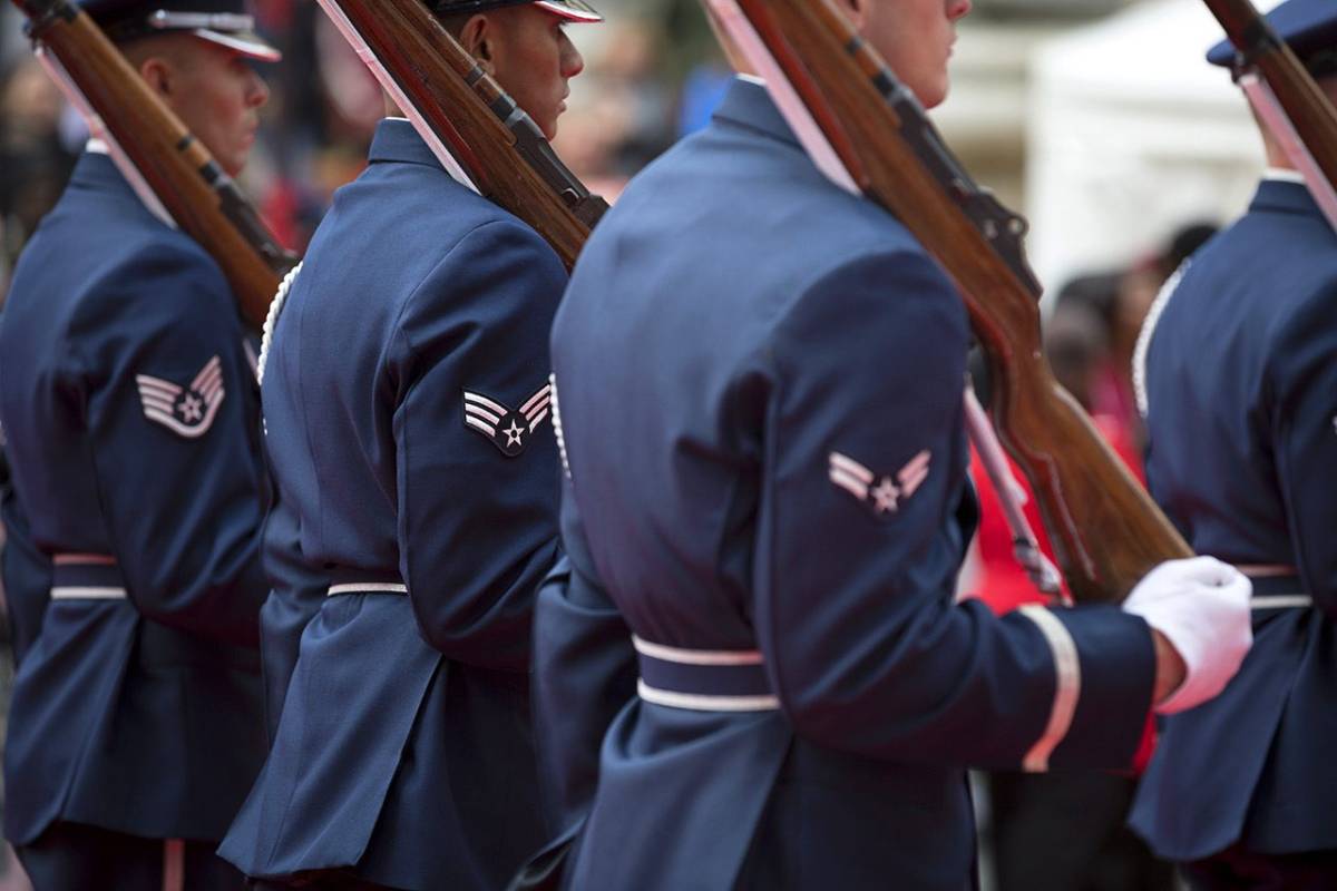 United States Air Force Airmen During Veterans Day Parade