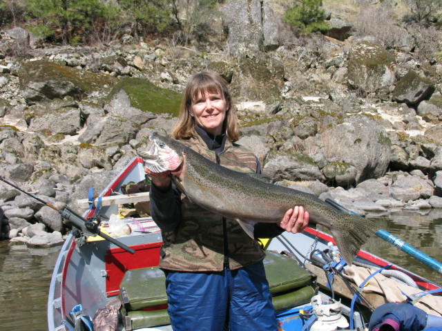 Holly Endersby with a fish, Idaho Senior Independent