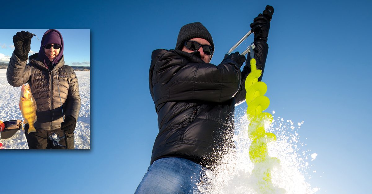 Hard water fishing, ice fishing