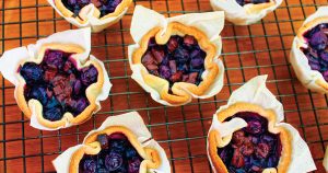 Easter Brunch - Mini Blueberry-Chocolate Tarts