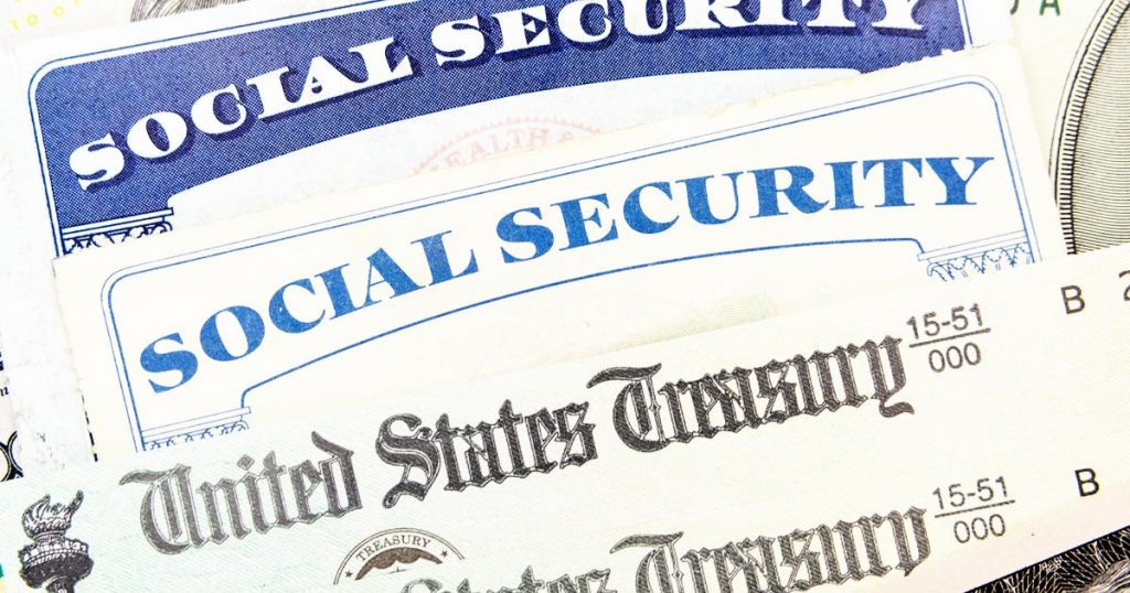 photo of social security checks and cards