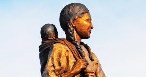 Statue of Sakajawea, to celebrate the history of Idaho women