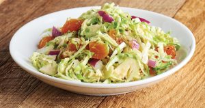 Apricot brussels sprouts coleslaw