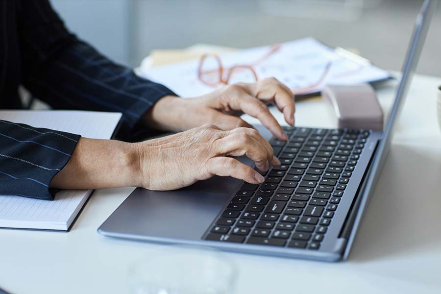 Typing on computer