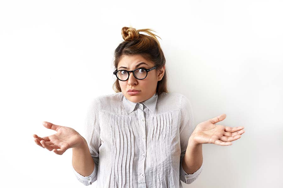 Questioning woman